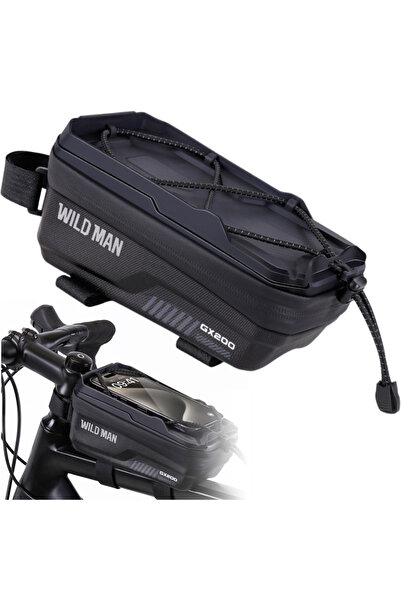 Korbi Borseta Bicicleta Cu Husa Impermeabila Pentru Telefon, Wild Man, 20x10....
