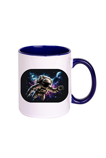 CERCİBAZAAR Astronaut Design Porcelain Mug 300 ml – Space Themed Special Prin...