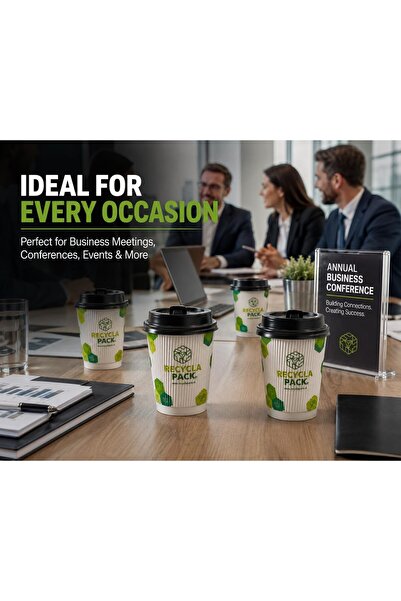 Sunny Your Bright choice 20 Pack Ripple Wall Paper Cups with Black Sip Lids | Disposable Hot Coffee Cups | Double Wall Insulated Cups