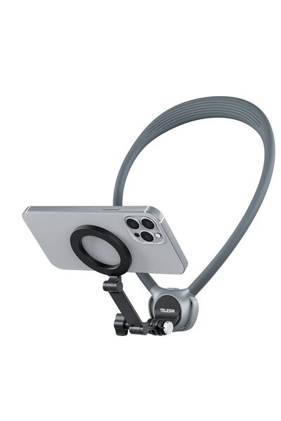 TELESIN Комплект за закрепване на врата SE 2.0 за GoPro и смартфони – Гъвкав,...