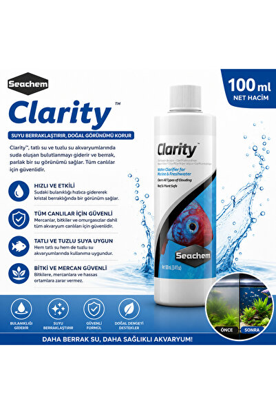 Seachem Clarity 100 ml Akvaryum Su Berraklaştırıcı