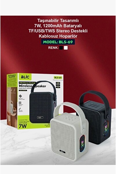 Blic WİRELESS SPEAKER KABLOSUZ HOPARLÖR 7W ÇOKLU CİHAZ UYUMU