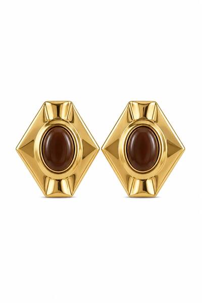 Charmist Steel Agata Earrings