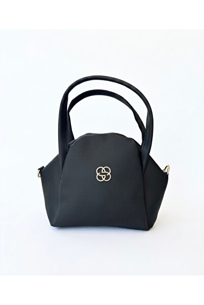 GENCATELİER Women's Stylish Round-Line Double Handle Zippered Design Handbag