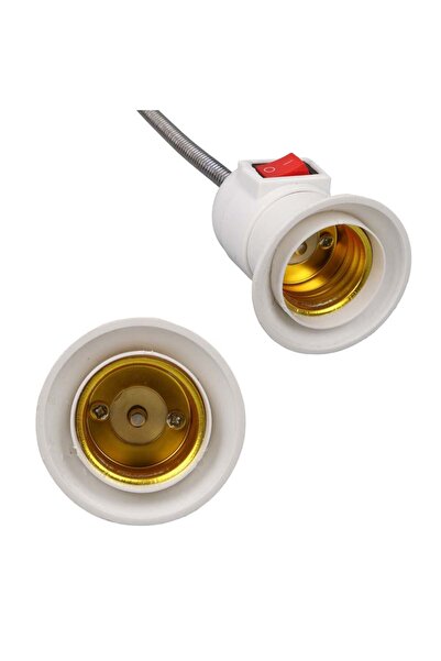Powermaster LedX DY-112 Prizden E27 Duya Dönüştürücü 26cm Spiralli Anahtarlı Duy