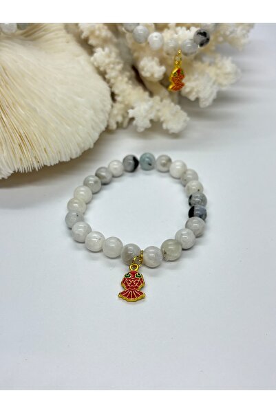 gemsartdeco Di̇şi̇l Energy Moonstone Bracelet Koi̇ Fish Charm Aa Quality