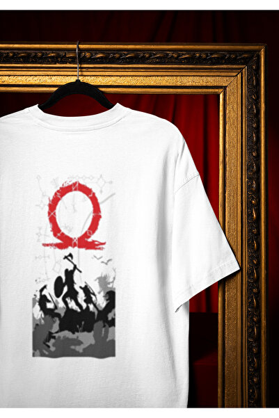 MG God of War Gamer Printed Circular Neck Cotton Oversize Fit Unisex Short Sl...