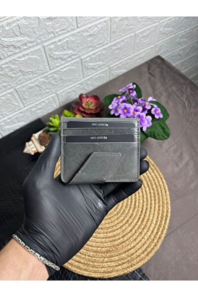 WAKHA Genuine Leather Magnetic Minimal Card Holder Wallet Handmade Premium Cr...