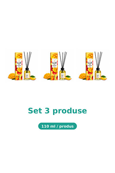 Golf Bax 3 Pachete Betisoare Parfumate pentru Camera Reed Diffuser Mango, Aro...