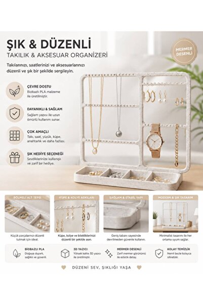 SEVGİHELLAÇ SM DESİGN Takı Standı - Küpe Standı - Kolye Askısı - Modern Takı ...