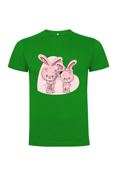 iLovePrints Floral Bunny Cuties Tshirt