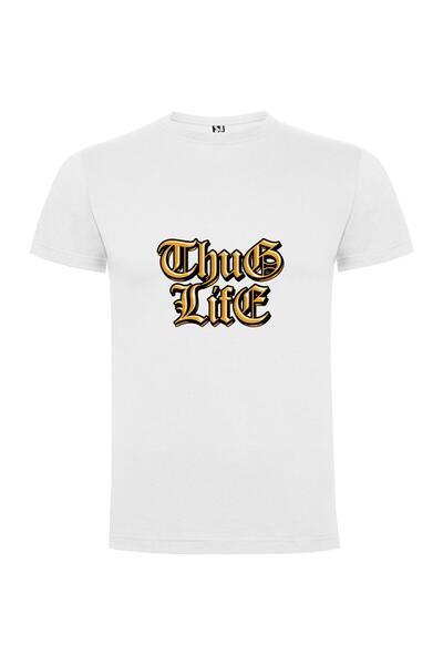 iLovePrints Thug Life Typography Tshirt