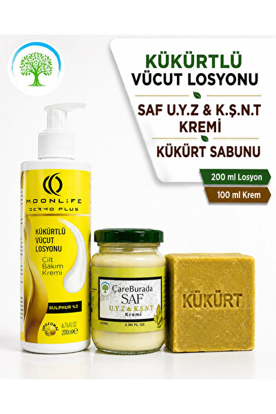Moonlife Kükürtlü Vücut Losyonu 200 ml & ÇareBurada U.Y.Z & K.Ş.N.T Kremi 100...