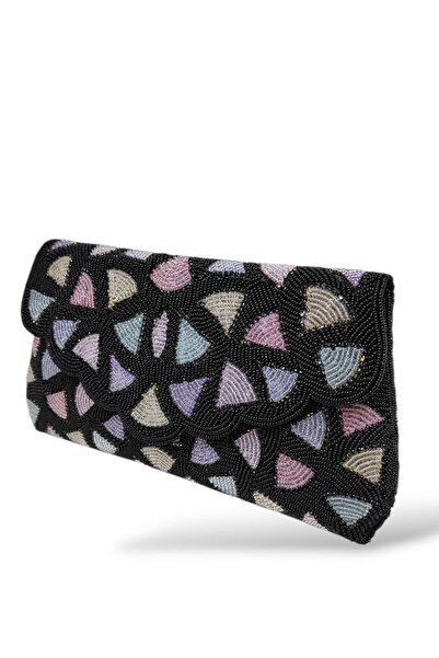 ARCAD Handmade Beaded Shoulder Bag with Chain Strap – Indian Artisan Evening Clutch Bag"
