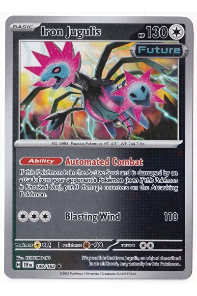 Pokemon Iron Jugulis [Reverse Holo] 139/162 - Temporal Forces - Card (Mint)