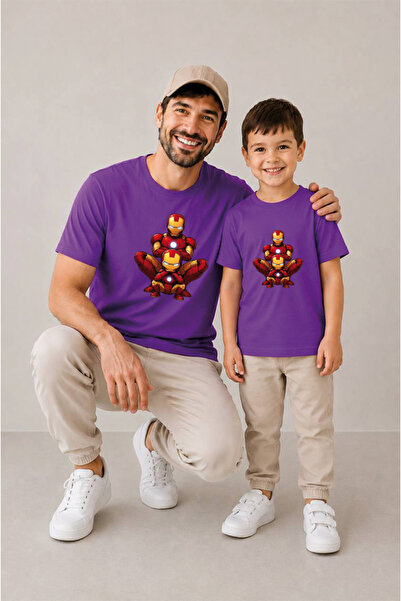 genosha Combinație Tată-Fiu Vândută la unitate Tricou supradimensionat 100% b...