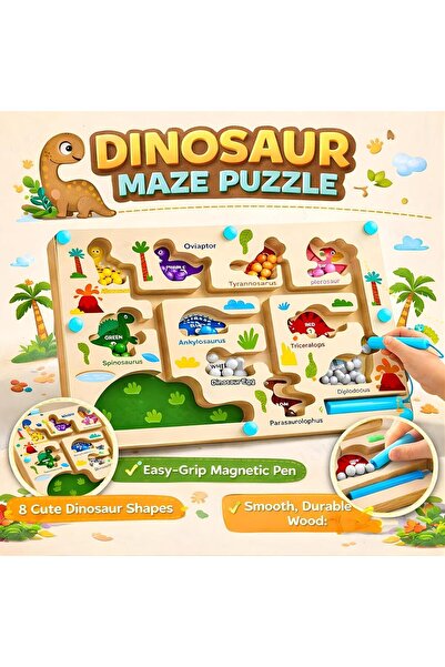 Generic Magnetic Color & Counting Maze for Kids, Montessori Wooden Learning Board | Fine Motor Skills Toy -Ages 3+