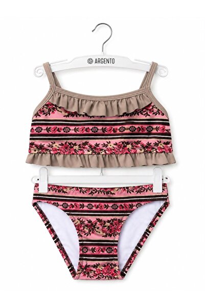 aykidsclup Devojčin bikini sa cvetnim trakama 1003-P