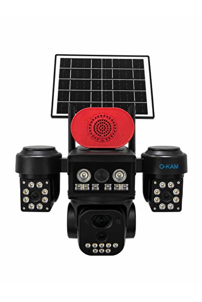 O-KAM PRO OKAM 5220 3 LENSLİ SOLAR WIFI GÜVENLİK KAMERASI – PROFESYONEL KORUM...