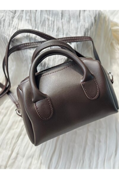 SANTA FLEX Brown Faux Leather Single Compartment Zippered Adjustable Strap Sh...