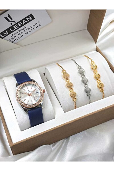 STRIVA Lifan Watch Women's Watch Set Lv Lefan Fashion Crystal-Encrusted Brace...