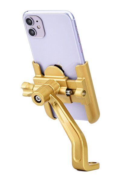 Dikiz Ayna Bağlantılı Metal Motosiklet ve Bisiklet Telefon Tutucu Metal Motorsiklet Telefon Tutacağı
