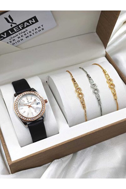 STRIVA Lifan Watch Women's Watch Set Lv Lefan Fashion Crystal-Encrusted Brace...