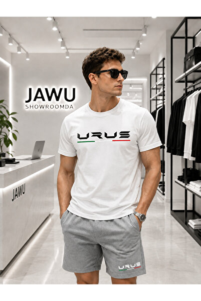 JAWÜ STYLE Urus Printed Oversize Cotton Combination T-Shirt-Shorts Set