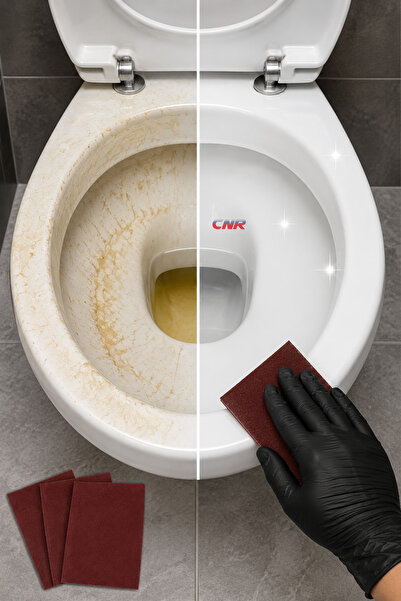 CNR Klozet ve Lavabo Sarı Zımpara Set! 3 Adet Zımpara + 2 eldiven