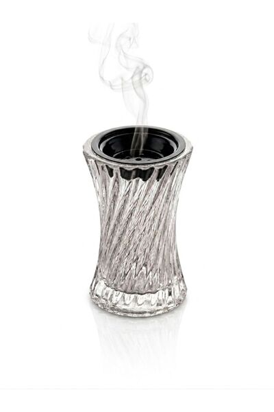 Noor Luxury Transparent Acrylic Incense Burner Modern Wave Design