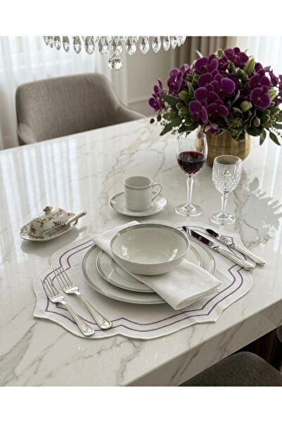 Elite Art’s Premium Nakış Detaylı Özel Tasarım Supla - 6'lı Set