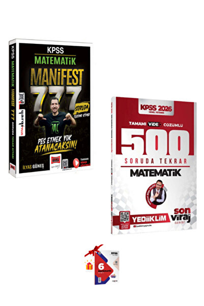 Yargı Yayınları KPSS Matematik Manifest Serisi 777 Soruda veKpss Son Viraj Se...