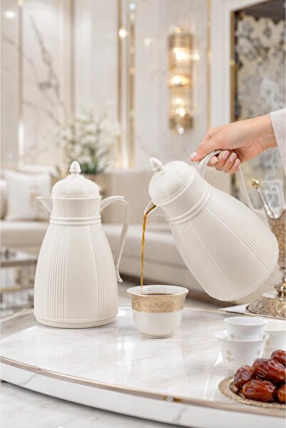 laverahome طقم ترامس ضيافة فاخر لون سكري 1اتر 07