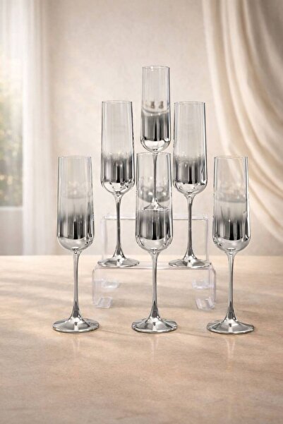 rova tr Nova Series Set of 6 Glass Titanium Coated Luxury Footed Glasses