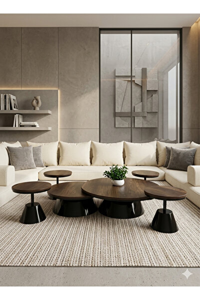 Tables Floor Coffee Table Set of Two Pieces.. Two Center Tables and Four Side...