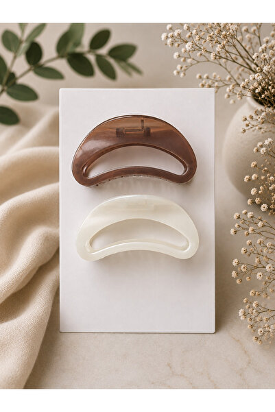 VERA HOUSE Half moon model 2-piece large size hair clip set
