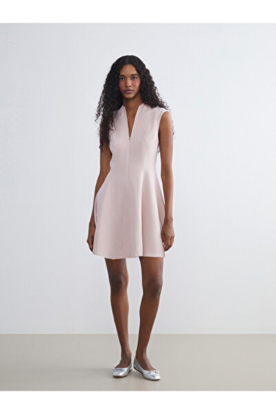 LC Waikiki Esvab • Modern & Distinctive V Planting Peplum Mini Dress