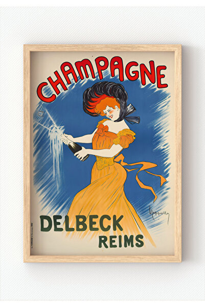 MIOVI WORKS Αφίσα με πλαίσιο Champagne Delbeck Reims Vintage |   Γαλλική διαφ...