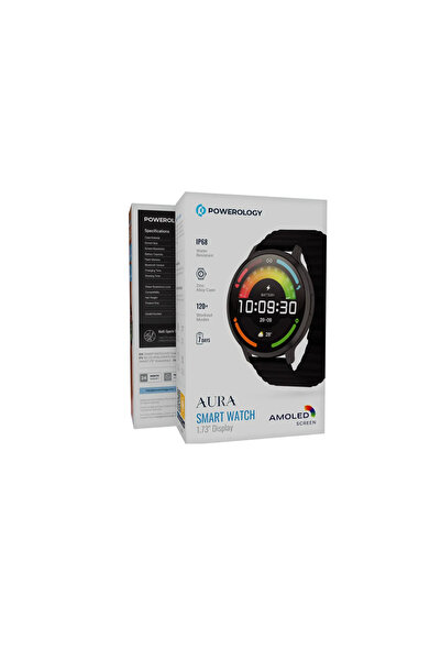Powerology Aura Smart Watch 1.73" Display Black