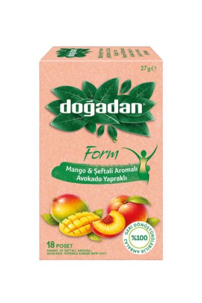 Doğadan Mango & Şeftali Avokado Yapraklı 18 Poşet Çay