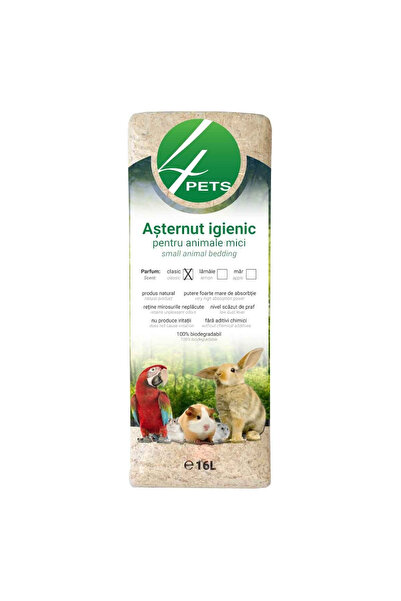 4Pet Așternut clasic din rumegușe de lemn 16L pentru rozătoare