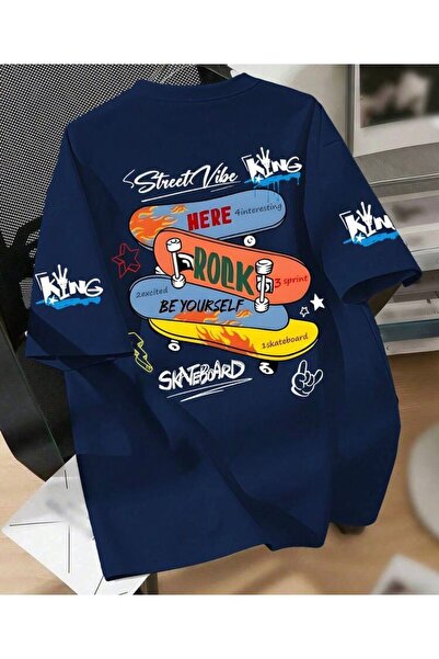 EFFRENATU Skateboard Printed Men's T-Shirt - Street Vibe King Y2K