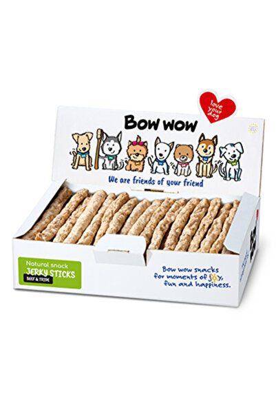 Bow Wow Batoane de tripe de vită pentru câini, cutie cu 50 bucăți