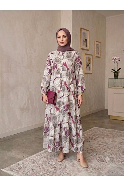 ECEYLÜL MODA فستان نسائي من القطن المودال بتصميم شال وقصة فضفاضة - فستان صيفي...