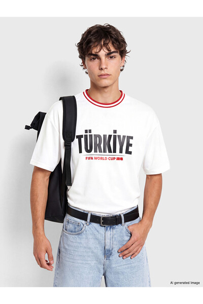 LC Waikiki Zero Roba Collar Turkey Fifa 2026 Printed Men's Sports T-Shirt fro...