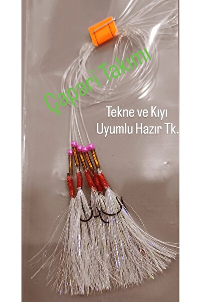 hobim Çapari Özel Üretim Simli Beyaz 5 İğneli 200 GR Atarlı Kıyı Ve Tekne İçi...