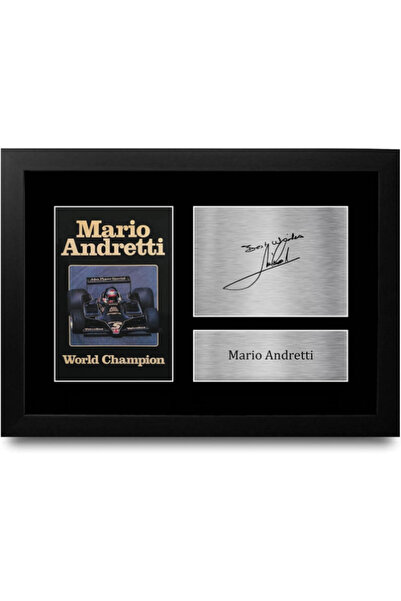 HWC Trading Mario Andretti Gifts Printed Signed Autograph Picture for F1 Form...