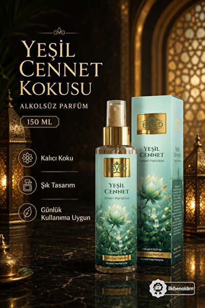 İlkbenaldim Babalar Günü Hediyesi Yeşil Cennet Kokusu Alkolsüz Parfüm 150 ml.