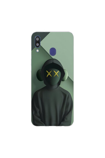 PPKin Samsung Galaxy M20 Compatible No Face 1 Design Transparent Case