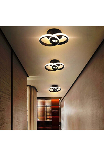 Alessandro DESIGN Candelabru LED VERTEX CIRCULA 21 W, 2 Cercuri, Rame Metalic...